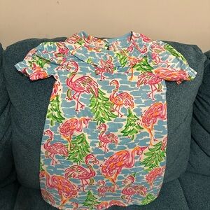 Flamingo Print Kids Dress